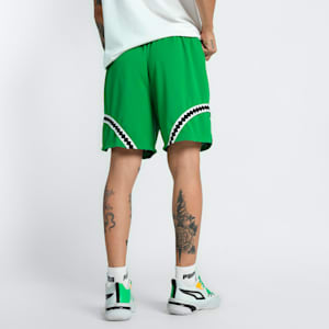 Crowd Craze Mesh Men's Relaxed Fit Basketball Shorts, Archive Green, extralarge-IND