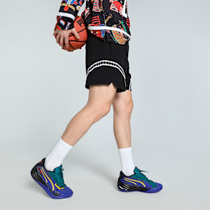 Crowd Craze Mesh Men's Relaxed Fit Basketball Shorts, PUMA Black, extralarge-IND