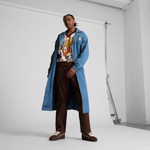 We Are Legends Renaissance Men's Trench Coat, Blue Horizon, extralarge