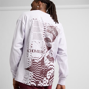 We Are Legends x Schomburg Men's Long Sleeve Tee, Spring Lavender, extralarge