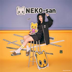 ユニセックス NEKO-san グラフィック オーバーサイズ 半袖 Tシャツ, PUMA Black, extralarge-JPN