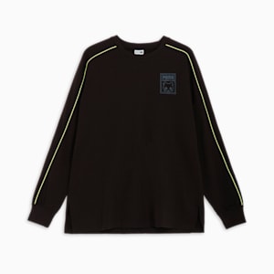 ユニセックス NEKO-san グラフィック 長袖 Tシャツ, PUMA Black, extralarge-JPN