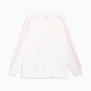 ユニセックス NEKO-san グラフィック オーバーサイズ 長袖 Tシャツ, PUMA White, extralarge-JPN