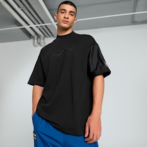 BMW M Motorsport Statement Car Men's Oversized Fit Motorsport Tee, PUMA Black, extralarge-IND