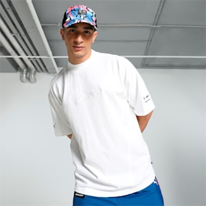 BMW M Motorsport Statement Car Men's Oversized Fit Motorsport Tee, PUMA White, extralarge-IND