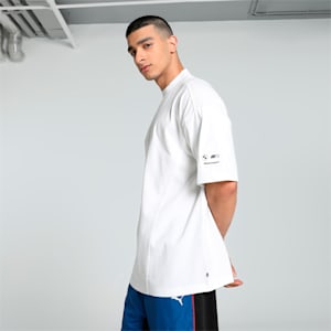 BMW M Motorsport Statement Car Men's Oversized Fit Motorsport Tee, PUMA White, extralarge-IND