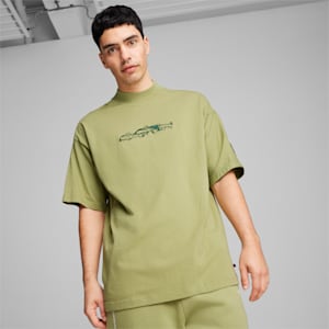 BMW M Motorsport Men's Statement Car Tee, Calming Green, extralarge