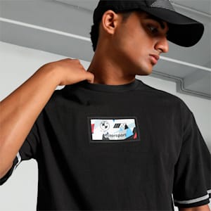 BMW M Motorsport Statement Logo Men's Relaxed Fit Tee, PUMA Black, extralarge-IND