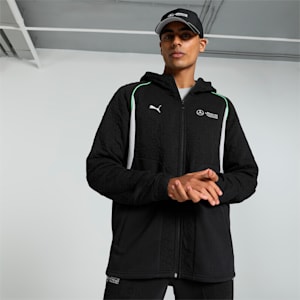 Mercedes-AMG Petronas F1® Men's Hooded Motorsport Sweat Jacket, PUMA Black, extralarge-IND