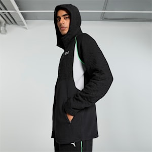 Mercedes-AMG Petronas F1® Men's Hooded Motorsport Sweat Jacket, PUMA Black, extralarge-IND