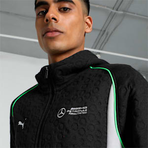 Mercedes-AMG Petronas F1® Men's Hooded Motorsport Sweat Jacket, PUMA Black, extralarge-IND