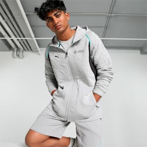 Mercedes-AMG Petronas F1® Men's Hooded Motorsport Sweat Jacket, Team Silver, extralarge-IND