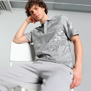 Mercedes-AMG Petronas F1® Jacquard Men's Motorsport Polo, Team Silver, extralarge-IND