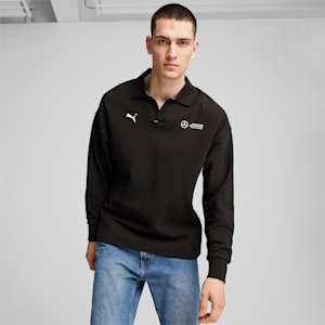 Polo de manga larga para hombre Mercedes-AMG Petronas F1®, PUMA Black, extralarge