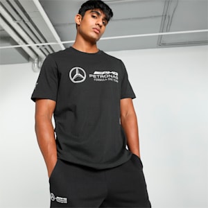 Mercedes-AMG Petronas F1® Logo Men's Motorsport Tee, PUMA Black, extralarge-IND