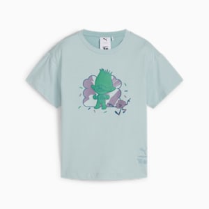 PUMA x TROLLS Little Kids' Graphic Tee, Frosted Dew, extralarge