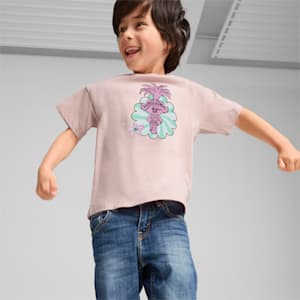 PUMA x TROLLS Little Kids' Graphic Tee, Mauve Mist, extralarge