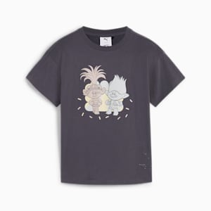 PUMA x TROLLS Little Kids' Graphic Tee, Galactic Gray, extralarge