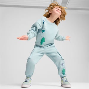 PUMA x TROLLS Kid's Relaxed Fit Graphic Crew Neck Sweatshirt, Frosted Dew, extralarge-IND