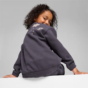 PUMA x TROLLS Little Kids' Graphic Crew Sweat Shirt, Galactic Gray, extralarge