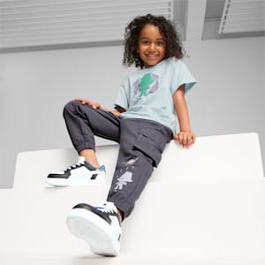 PUMA x TROLLS Kid's Relaxed Fit Cargo Pants, Galactic Gray, extralarge-IND