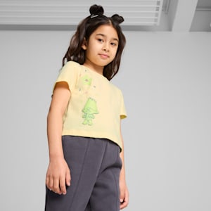 PUMA x TROLLS Kid's Graphic Short Tee, Creamy Vanilla, extralarge-IND