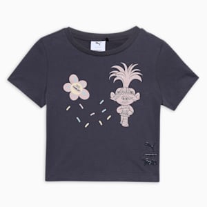 PUMA x TROLLS Kid's Graphic Short Tee, Galactic Gray, extralarge-IND