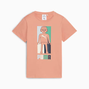 PUMA X PLAYMOBIL® Little Kids' Tee, Deeva Peach, extralarge