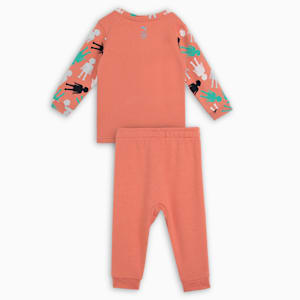 PUMA x PLAYMOBIL® Toddlers' Crew-Neck Top &amp; Joggers Set, Deeva Peach, extralarge-IND
