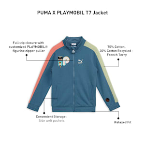 PUMA x PLAYMOBIL® T7 Kid's Jacket, Blue Horizon, extralarge-IND