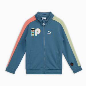 PUMA x PLAYMOBIL® T7 Kid's Jacket, Blue Horizon, extralarge-IND