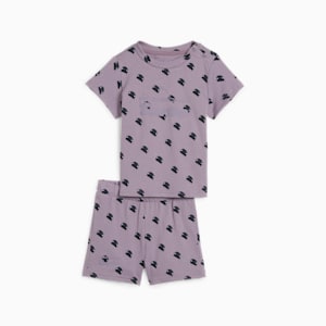 Porsche Legacy ESS 2-Piece Toddlers' Tee Shorts Set, Pale Plum, extralarge