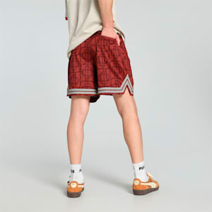 PUMA x PALM TREE CREW All-Over Print Mesh Men's Relaxed Fit Shorts, Mars Red-AOP, extralarge-IND