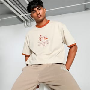 PUMA x PALM TREE CREW Ringer Men's Tee, Desert Dust, extralarge-IND