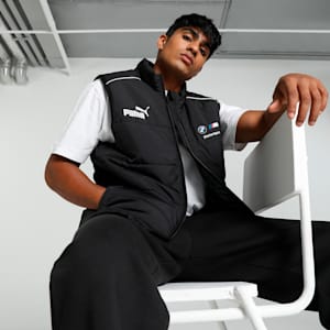 BMW M Motorsport MT7+ Men's Padded Vest, PUMA Black, extralarge-IND