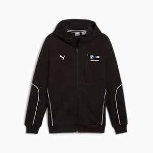 BMW M Motorsport Men's Hooded Sweat Jacket, PUMA Black, extralarge