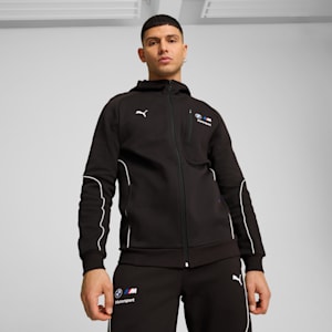 BMW M Motorsport Men's Hooded Sweat Jacket, PUMA Black, extralarge