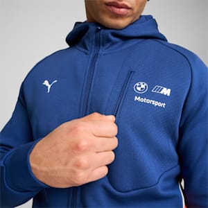 BMW M Motorsport Men's Hooded Sweat Jacket, Pro Blue-M Color, extralarge