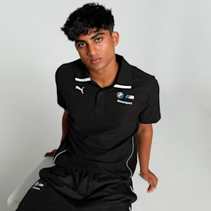 BMW M Motorsport Men's Polo, PUMA Black, extralarge-IND