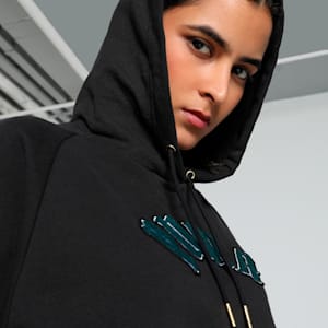CLASSICS PLAY LOUD Women's Relaxed Fit Hoodie, PUMA Black, extralarge-IND