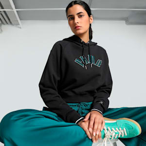 CLASSICS PLAY LOUD Women's Relaxed Fit Hoodie, PUMA Black, extralarge-IND