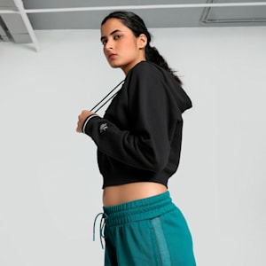 CLASSICS PLAY LOUD Women's Relaxed Fit Hoodie, PUMA Black, extralarge-IND