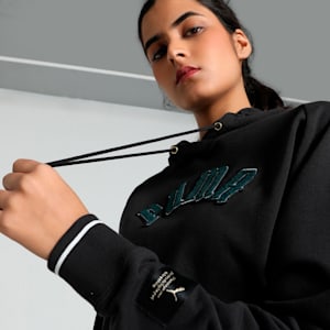 CLASSICS PLAY LOUD Women's Relaxed Fit Hoodie, PUMA Black, extralarge-IND