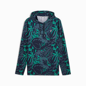 メンズ ゴルフ PUMA x PTC パームグリッチ フーディー, Deep Navy-Sparkling Green, extralarge-JPN