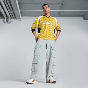 Football Nostalgia Relaxed Fit Long Sleeve Jersey, Fresh Pear-AOP, extralarge-IND