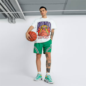 Crowd Craze Men's Oversized Fit Basketball Tee, PUMA White, extralarge-IND