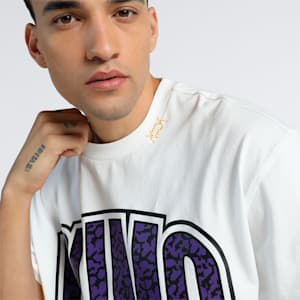 Crowd Craze Men's Oversized Fit Basketball Tee, PUMA White, extralarge-IND