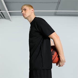 Pivot Men's Relaxed Fit Basketball Tee, PUMA Black, extralarge-IND