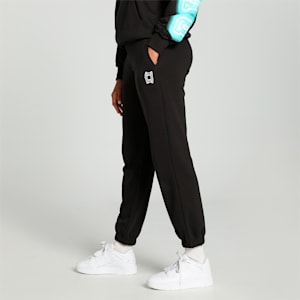 Pivot Basketball Women's Relaxed Fit Sweat Pants, PUMA Black, extralarge-IND