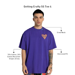 Getting Crafty Basketball Oversized Fit Tee, Lapis Lazuli, extralarge-IND